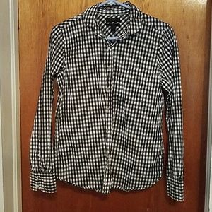 J.Crew Gingham Shirt in Navy